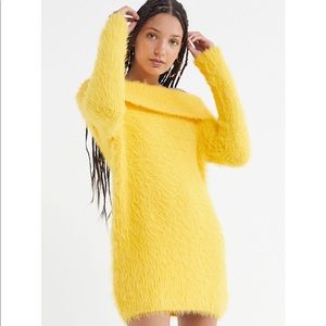 UO Fuzzy Off the Shoulder Dress
